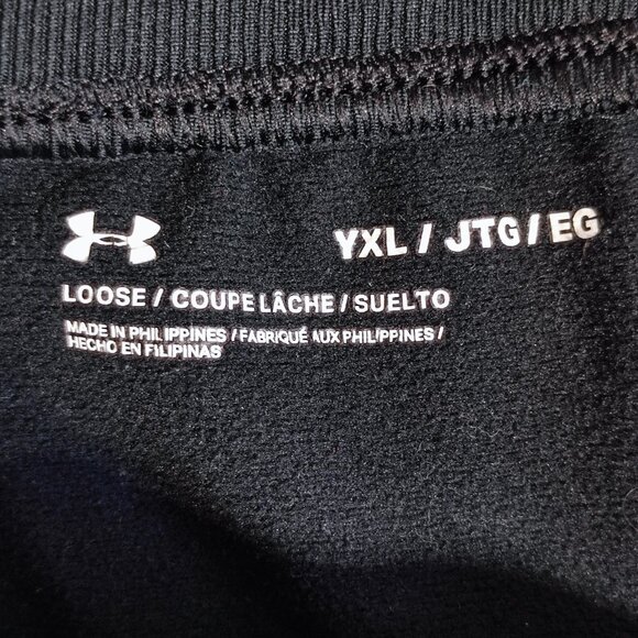 Under Armour sweatpants boys size XL black loose fit zip pockets - Picture 5 of 13